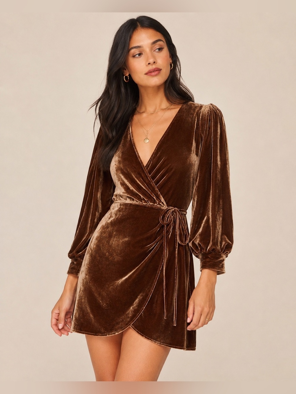 Reformation Velvet Wrap Dress/Size Small